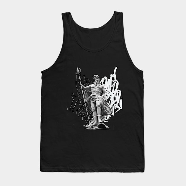 Poseidon calligraphy Tank Top by bangoner